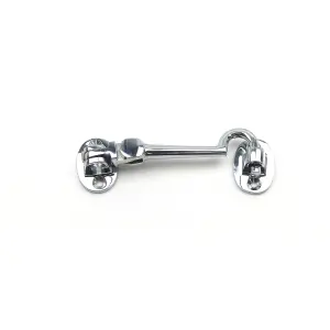 Polished Chrome on Solid Brass Cabin Hook 100mm