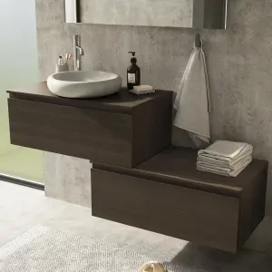 GoodHome Kentia Plywood Bathroom Basin vanity worktop (T)1.2cm x (D)45.2cm x (L)80.3cm