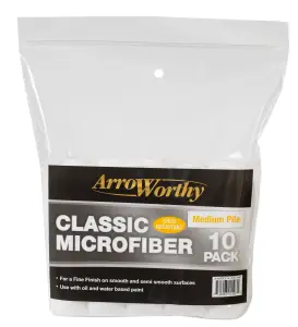 Arroworthy Classic Microfiber Mini Roller Refill - Medium Pile - 4" (10 Pack)