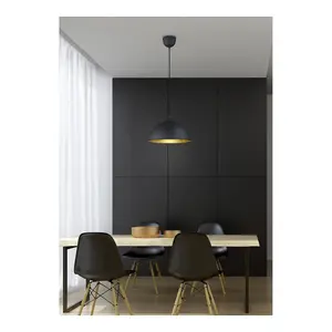 Luminosa Jimmy Modern Dome Pendant Ceiling Light Black - UK Stock