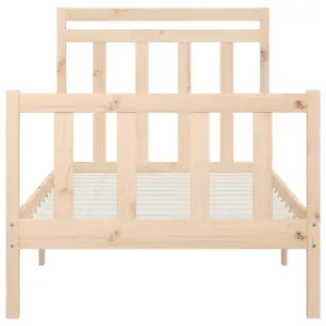 Berkfield Bed Frame Solid Wood Pine 90x200 cm