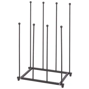 Steel Wellington Boot Rack - 4 Pair - Black