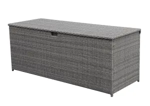 GoodHome Hamilton Steeple grey Plastic Rattan effect Storage box (W) 180cm x (D) 65cm