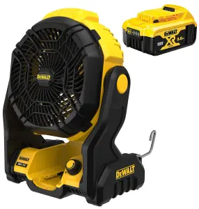 Dewalt DCE512N 18v XR Cordless Portable Job Site Fan 180 Degree Pivot 5.0Ah Batt