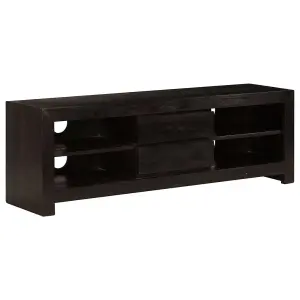 Berkfield TV Cabinet Solid Acacia Wood 120x30x40 cm Dark Brown