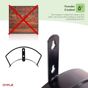 Oypla Heavy Duty Wall Mounted Garden Hose Pipe Hanger Storage Hook