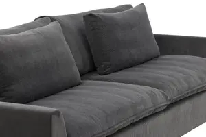 Durham Sofa , Wood / Dark Grey