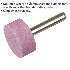 High-Quality Mounted Die Grinder Wheel - 25mm Head with 6mm Shaft for Air Tools