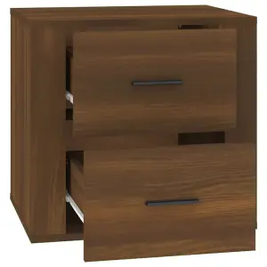 Berkfield Bedside Cabinet Brown Oak 50x39x47 cm