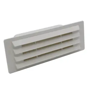 Kair White Airbrick Grille with Damper Flap for 150mm x 70mm Ducting