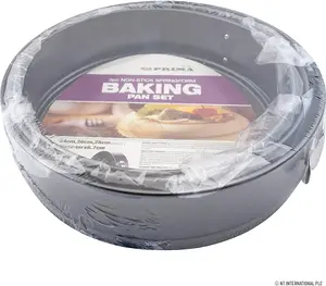 3Pc Non-Stick Spring Form Round Cake Pan Tin Tray Bakeware Set Kitchen