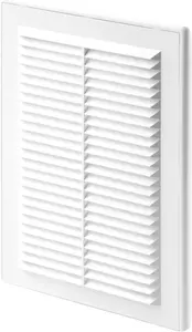 White Air Vent Cover 250x250mm -Interior and Exterior Wall Vents with Insect Grid Fly Net