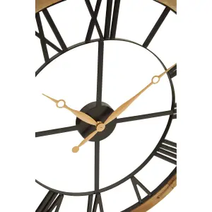 Interiors by Premier Vitus Black Metal Wall Clock