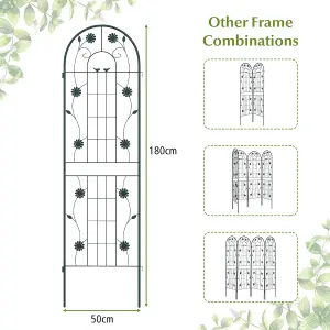 Costway 4 Pack 180 x 50cm Garden Trellis Rustproof Metal Fencing Barrier