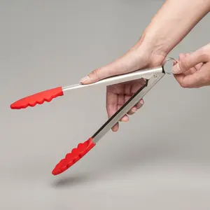 Zeal Silicone Kitchen Tong Red / 28.5cm L x 5.5cm W x 3cm D