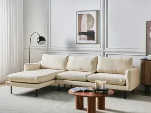 Right-Hand Corner Sofa VINTERBRO Light Beige Fabric Right Hand