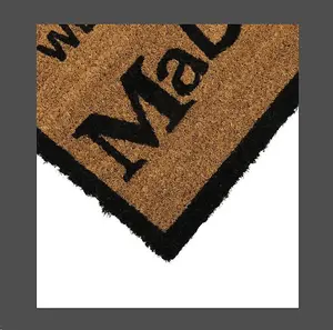 Welcome Mad House Coir Doormat Latex Backed Premium Outdoor Mat 60cm 33.5cm