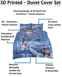 Christmas Festive-Season DUVET SET 3D Print Polycotton Bedding Set