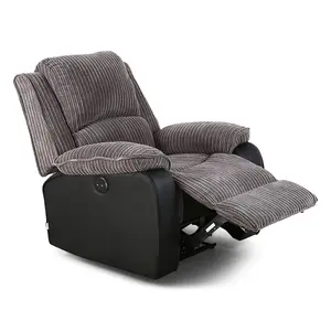 Postana Jumbo Cord Fabric Living Room Electric Recliner Chair (Grey)