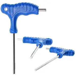 SPARES2GO 20 Piece T Handle Imperial SAE + Metric Hex Allen Key CR-V Screwdriver Set + Stand