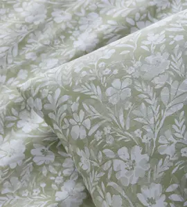 Simply Charlotte Olivia Duvet Cover Set Floral Sage Bedding