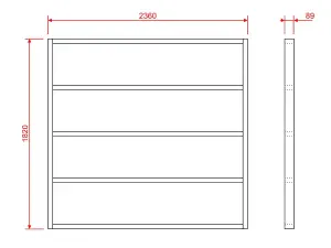 Wooden shed bases 8x6 (W-236cm x D-182cm), made of 38mm x 89mm