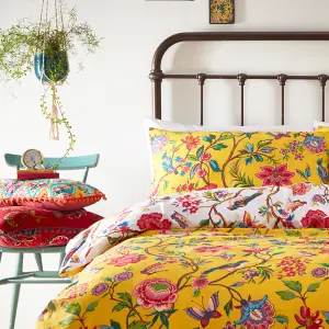 furn. Pomelo Tropical Floral Reversible Duvet Cover Set