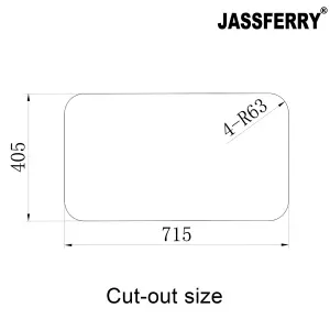 JASSFERRY Undermount Square Stainless Steel Kitchen Sink 2 Double Bowl