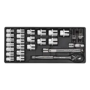 Sealey Tool Tray with Socket Set 26pc 1/2"Sq Drive TBT21