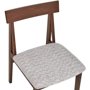 Set of 2 Dining Chairs ISLE Rubberwood Grey