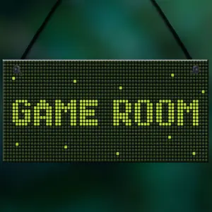 Red Ocean Game Room Sign Gamer Gift Boys Bedroom Decor Man Cave Games Room Sign