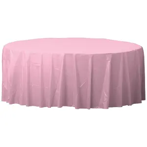 Amscan Round Plastic Party Tablecover Lovely Pink (One Size)