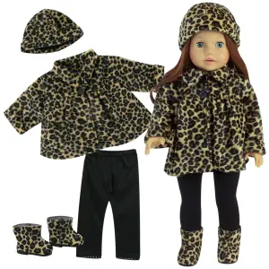 Sophia's by Teamson Kids Doll Coat, Hat, Leggings, and Boots Set for 18" Dolls