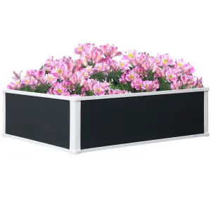 Outsunny Garden Raised Bed Planter Grow Containers Flower Pot PP 100 x 80cm