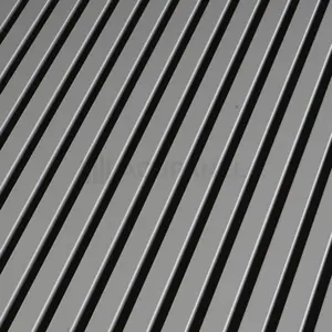 Acupanel Contemporary Arctic Grey Wrapped Acoustic Slat Wall Panel 240cm x 60cm