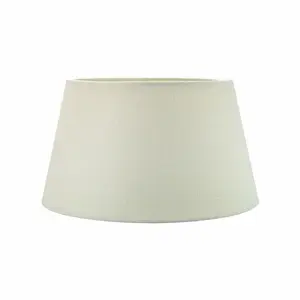 Traditional Linen Fabric Drum Shade for Pendant & Lampshade Cream / 22cm H x 35cm W x 35cm D