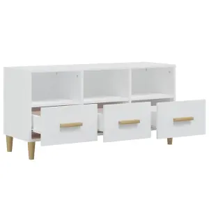 vidaXL TV Cabinet White 102x36x50 cm Engineered Wood