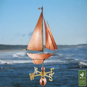 Espira 909P Racing Sloop Farmhouse Copper Weathervane