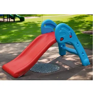 Folding Garden Slide Climber Set Baby Toddler Indoor Outdoor Kids Toy Blue Red