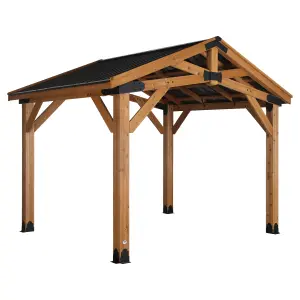 Backyard Discovery Norwood Cedar Wood Patio Gazebo 3.6 x 3.0m (12ft x 10ft)