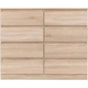 Braunstein 8 Drawer Chest Of Drawers Sonoma Oak