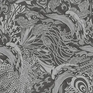 Galerie Ted Baker Fantasia Metallic Silver/Grey Eastern Tide Wallpaper Roll