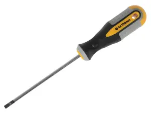 Roughneck 4mm x 100mm Parallel Tip Screwdriver with Magnetic Tip and Soft-Grip Handle