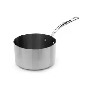 Samuel Groves Classic Non-Stick Stainless Steel Triply 16cm Saucepan with Lid