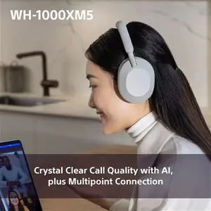 Sony WH-1000XM5 Noise Cancelling Wireless Bluetooth High Resolution Audio Over-Ear Headphones With Mic/Remote