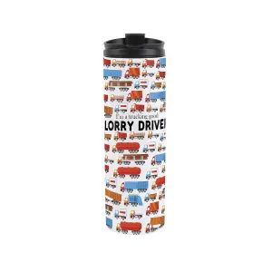 Lorry Driver Travel Mug - Novelty Trades Gift Stainless Steel Vacuum-Sealed Double-Walled Hot/Cold Drinks Travel Flask