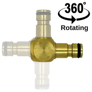 Brass Snap-On Hose Lock Revolving Elbow with Female Thread 3/4" BSP + Matching Hose End Quick Connector