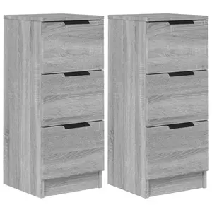 Josafat 30Cm Wide 6 Drawer (Set of 2)  Light Grey 