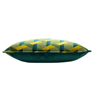 Paoletti Delano Velvet Jacquard Feather Rich Cushion