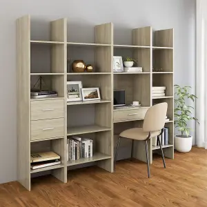 Berkfield Book Cabinet Sonoma Oak 40x35x180 cm Engineered Wood